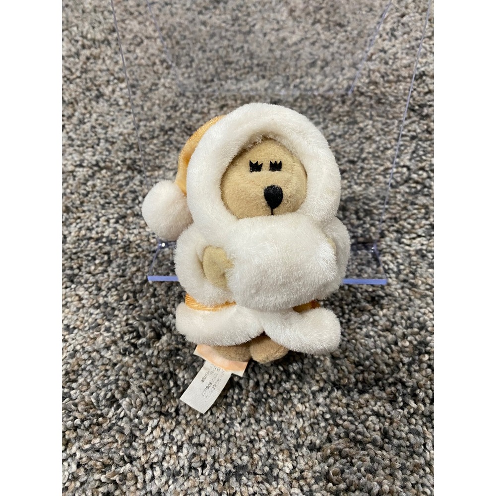Starbucks Bearista Mini Plush Winter Parka Bear Holiday Collectible Tan Red